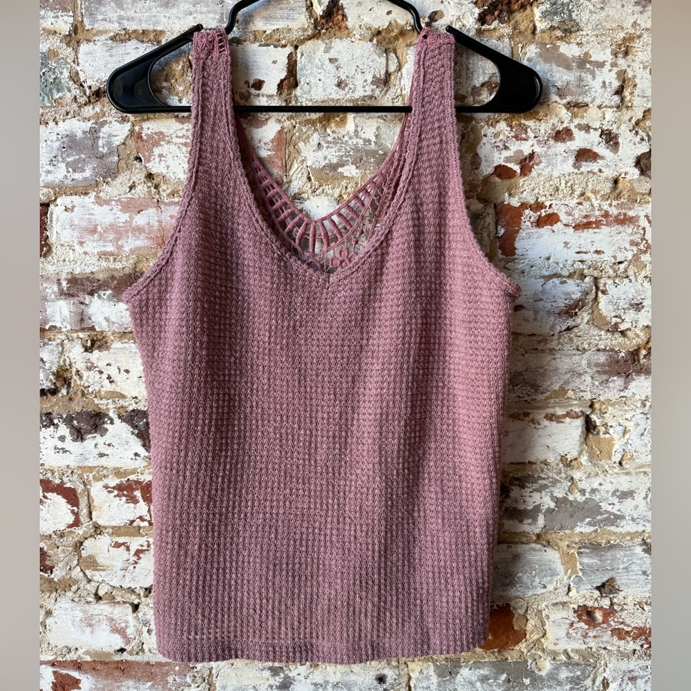 SHEIN Dusty Pink Knit Tank Top